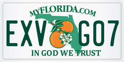 FL license plate EXVG07