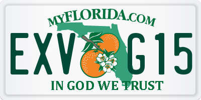 FL license plate EXVG15