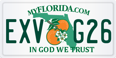 FL license plate EXVG26