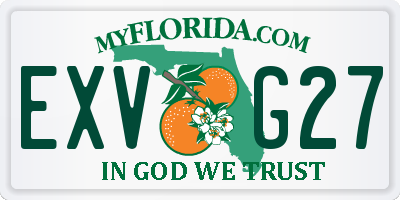 FL license plate EXVG27