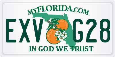 FL license plate EXVG28