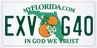 FL license plate EXVG40