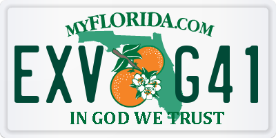 FL license plate EXVG41