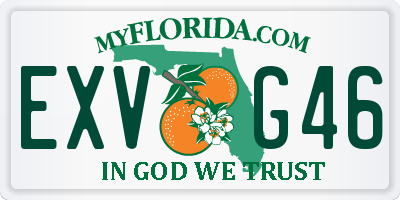 FL license plate EXVG46