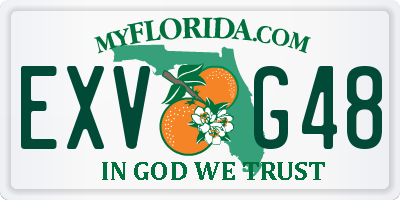 FL license plate EXVG48