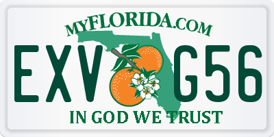 FL license plate EXVG56