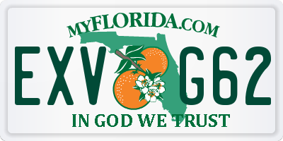 FL license plate EXVG62