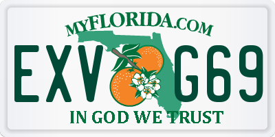FL license plate EXVG69