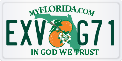 FL license plate EXVG71