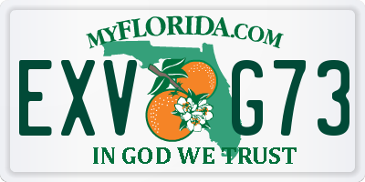 FL license plate EXVG73