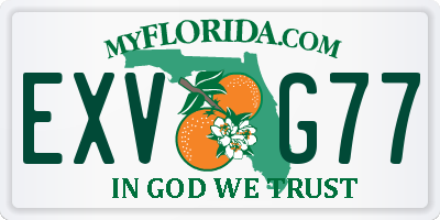 FL license plate EXVG77