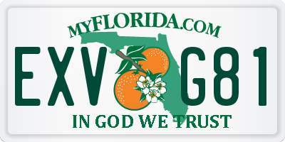 FL license plate EXVG81
