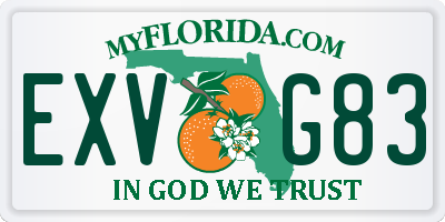 FL license plate EXVG83