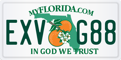 FL license plate EXVG88