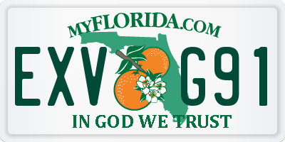 FL license plate EXVG91