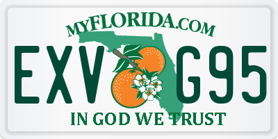 FL license plate EXVG95