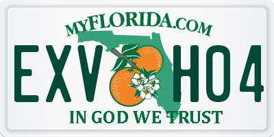 FL license plate EXVH04