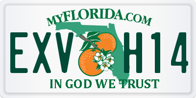 FL license plate EXVH14
