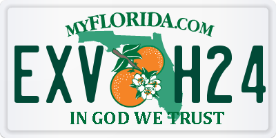 FL license plate EXVH24