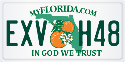 FL license plate EXVH48