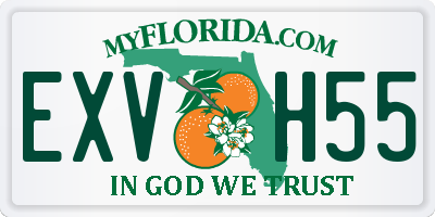 FL license plate EXVH55