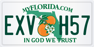 FL license plate EXVH57