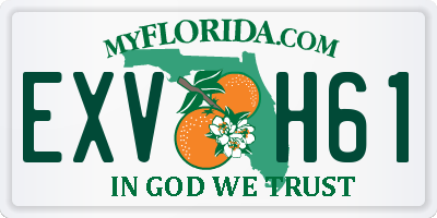 FL license plate EXVH61