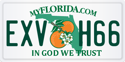 FL license plate EXVH66