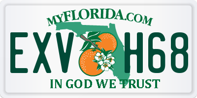 FL license plate EXVH68