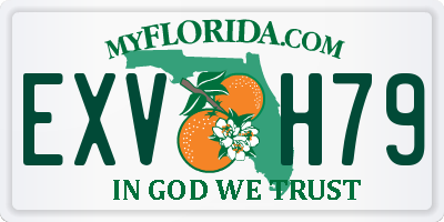 FL license plate EXVH79