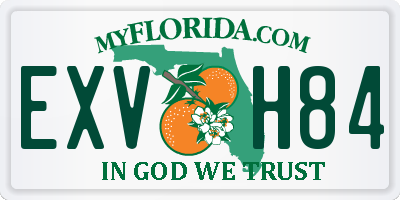 FL license plate EXVH84