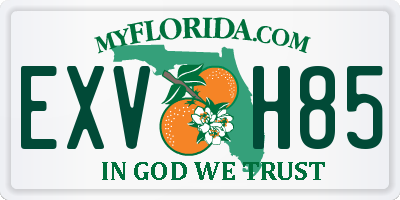 FL license plate EXVH85