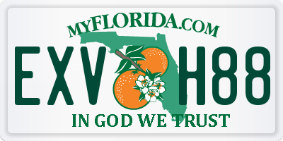 FL license plate EXVH88