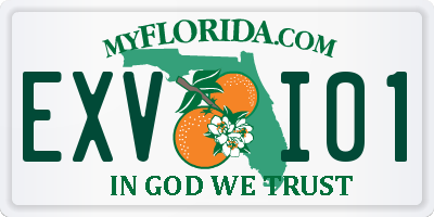 FL license plate EXVI01