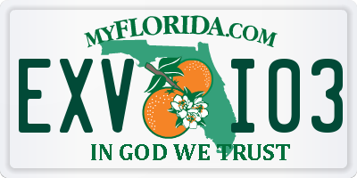 FL license plate EXVI03