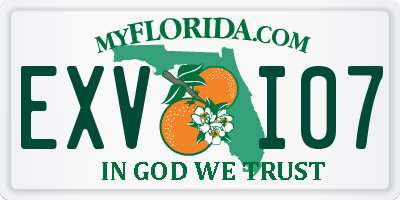 FL license plate EXVI07