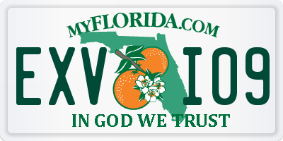 FL license plate EXVI09