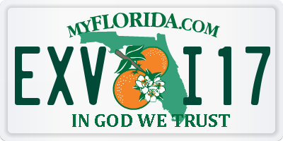 FL license plate EXVI17