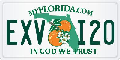 FL license plate EXVI20