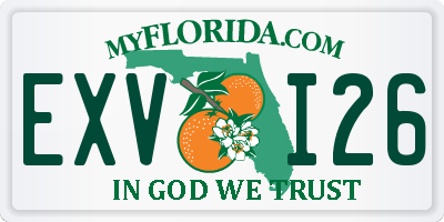 FL license plate EXVI26