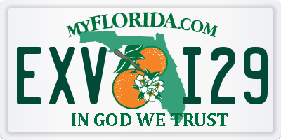 FL license plate EXVI29