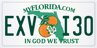 FL license plate EXVI30