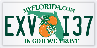 FL license plate EXVI37
