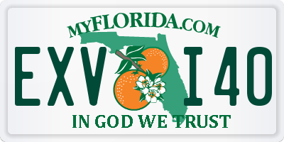 FL license plate EXVI40