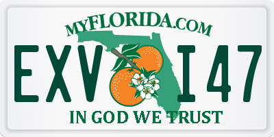 FL license plate EXVI47