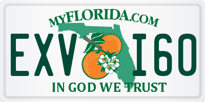 FL license plate EXVI60