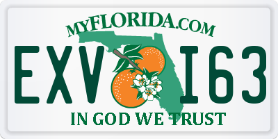 FL license plate EXVI63