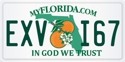 FL license plate EXVI67