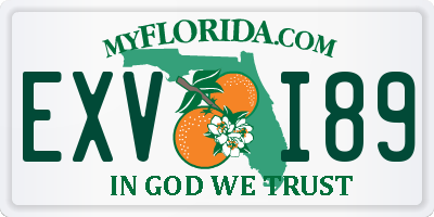 FL license plate EXVI89