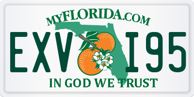FL license plate EXVI95